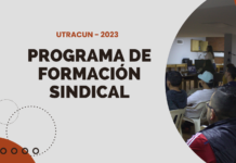 Participantes certificados del «Programa de Formación Sindical» Utracun – 2023